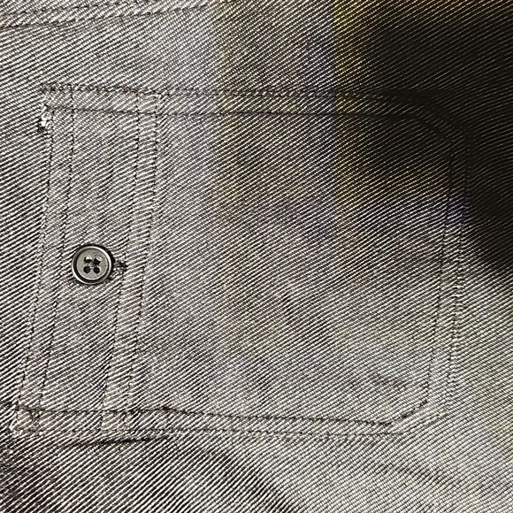 Men's Comune Grey Gunmetal Long Sleeve Button Down Flannel Shirt XL - Picture 3 of 5